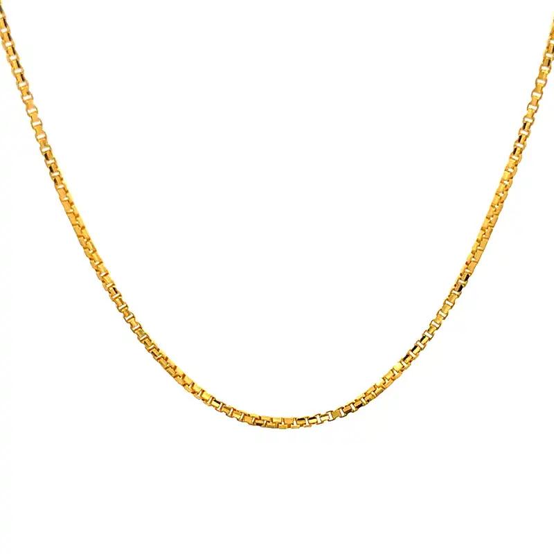 22K Gold Box Chain - 16 inches